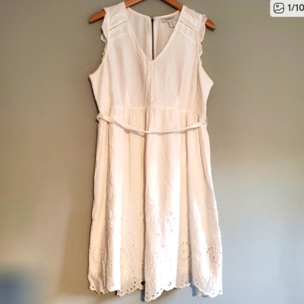 Motherhood Maternity White Sleeveless Dress